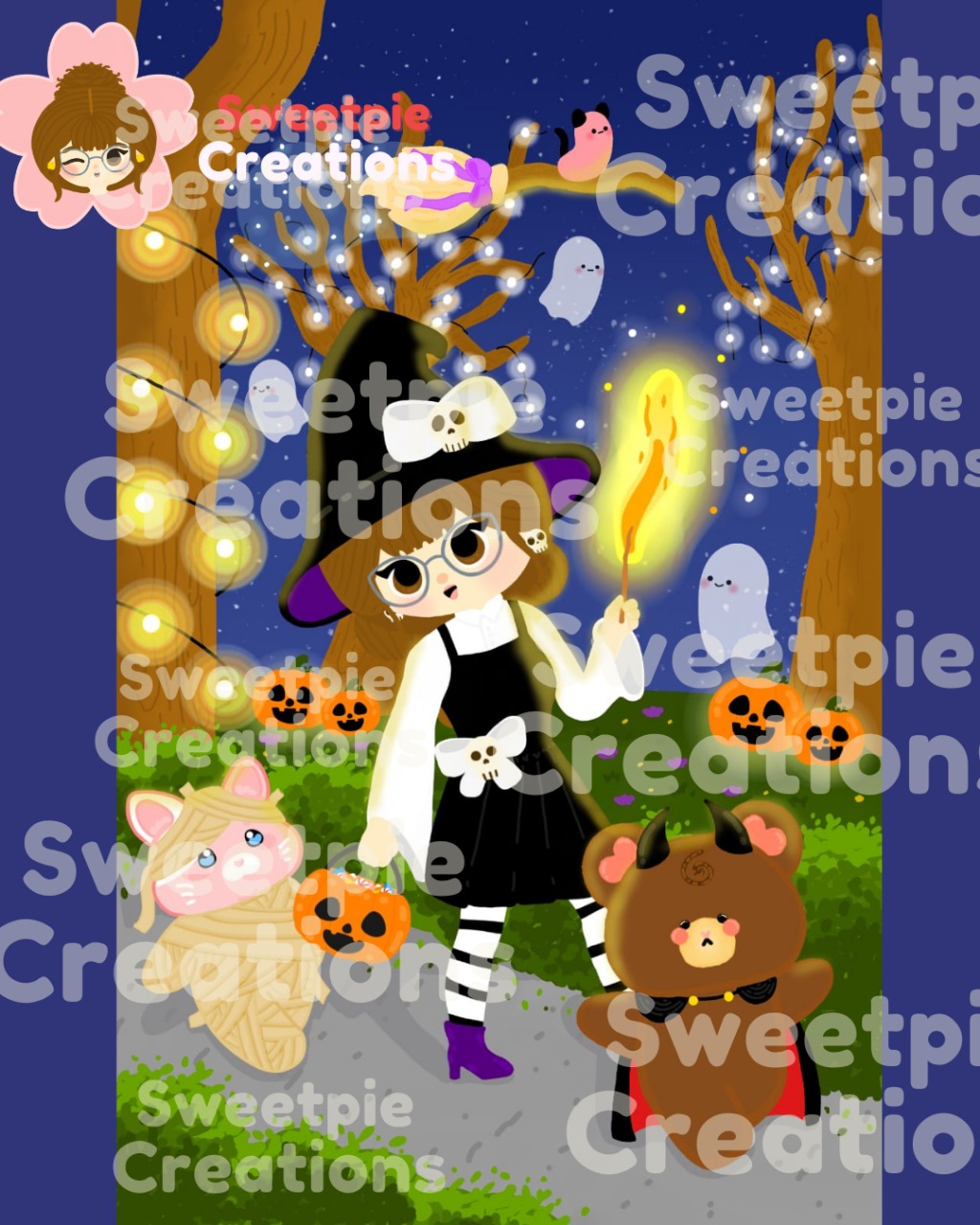 Pastel Hearts digital sticker design